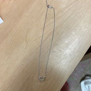 Cable Collectibles® Double Heart Necklace with 18K Yellow Gold